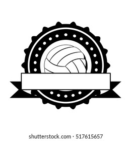 Isolated ball of volleyball design