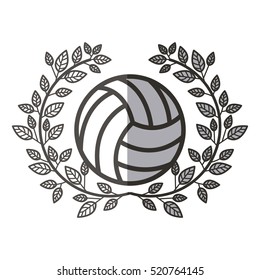 Isolated ball of volleyball design