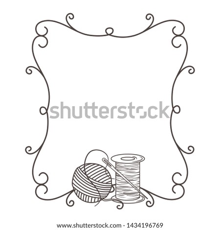 Isolated ball of yarn and thread design