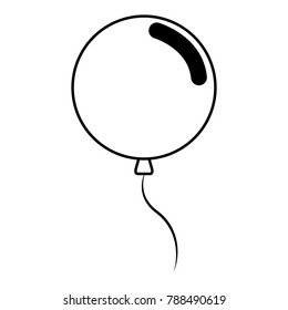 Isolated balloon icon on a white background, vector illustration