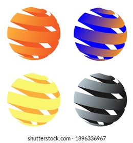 Isolated balloons 3D for icons, logos, websites, backgrounds