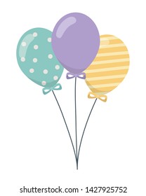 Isolated balloons for decoration design