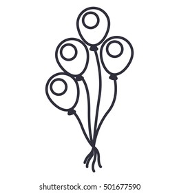 Isolated balloons for party design