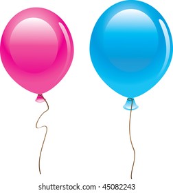 Isolated balloons. vector colorful illustration