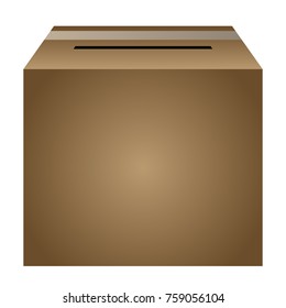 Isolated ballot box on a white background, vector illustration
