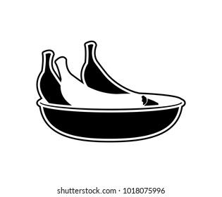 Isolated banana design