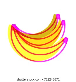 Isolated banana design