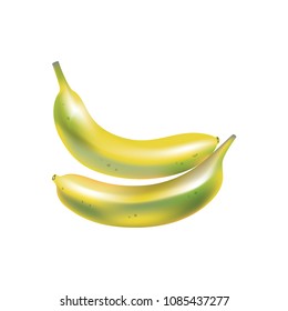 Isolated banana on white background