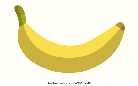 Isolated Banana. Vector Illustration. 
