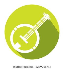 Isolated banjo icon Flat design Musical instrument Vector