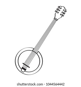 Isolated banjo icon. Musical instrument