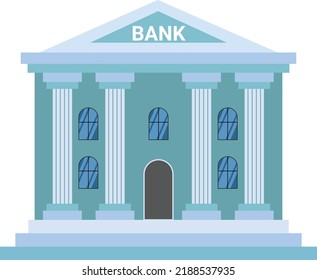 Isolated Bank Premises Vector Illustration 