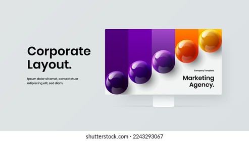 Isolated banner design vector layout. Creative display mockup site concept.
