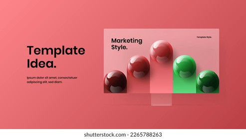 Isolated banner design vector template. Simple desktop mockup landing page layout.