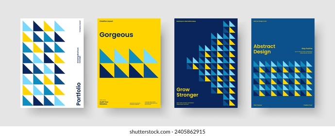 Bannerlayout einzeln. Abstrakte Hintergrundvorlage. Geometrisches Berichtsdesign. Geschäftsvorführung. Flyer. Buchcover. Poster. Broschüre. Newsletter. Magazin. Markenidentität. Pamphlet. Packungsbeilage