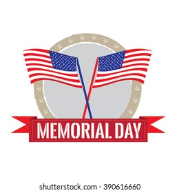 Isolated banner with a pair of flags on a white background
