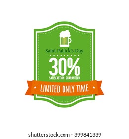 Isolated banner with a ribbon with text and a beer icon