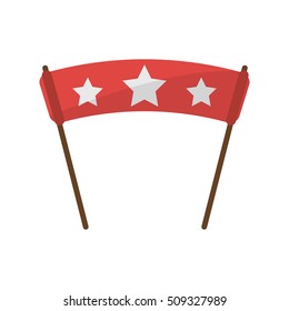 Isolated banner with star design