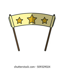 Isolated banner with star design