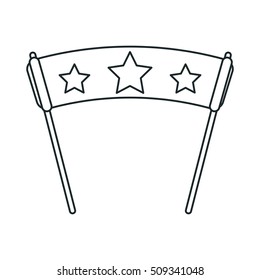 Isolated banner with star design