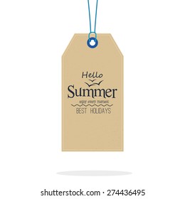 Isolated banner for summer holidays. Vector illustration