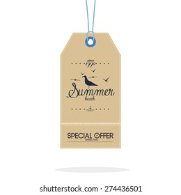 Isolated banner for summer holidays. Vector illustration