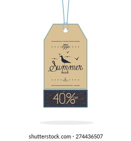 Isolated banner for summer holidays. Vector illustration