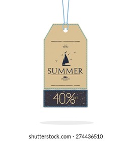Isolated banner for summer holidays. Vector illustration