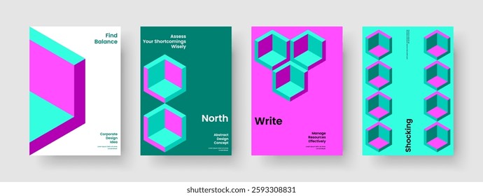 Isolated Banner Template. Geometric Book Cover Design. Creative Background Layout. Flyer. Report. Poster. Brochure. Business Presentation. Magazine. Portfolio. Journal. Handbill. Notebook. Leaflet