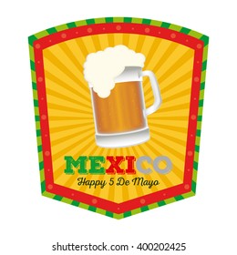 Isolated banner with text and a beer icon