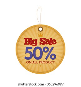 Isolated banner with text for big sales and promotions