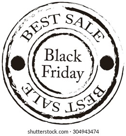 Isolated banner with text for Black Friday. Vector illustration