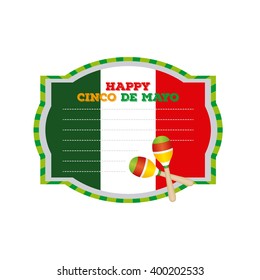 Isolated banner with text and a pair of shakers