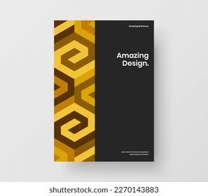 Isolated banner vector design illustration. Unique geometric shapes handbill layout.