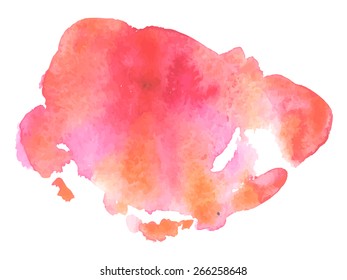 Isolated banner watercolor vector stain illustration.