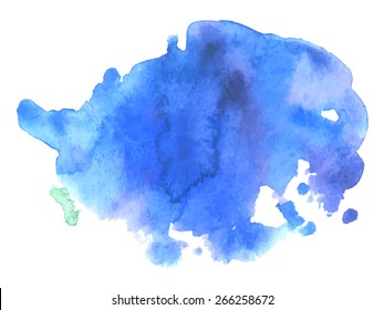 Isolated banner watercolor vector stain illustration.