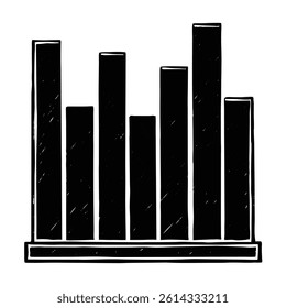Isolated Bar Chart on White Background