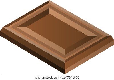 Isolated bar of chocolate illustration.