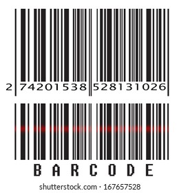 Isolated bar code on white background, vector illustration