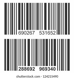 Isolated bar code vector.