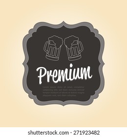 Isolated bar label with text on a colored background. Vector illustration
