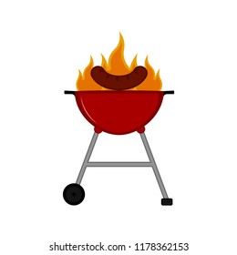 Isolated barbecue grill icon