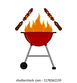 Isolated barbecue grill icon