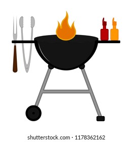 Isolated barbecue grill icon