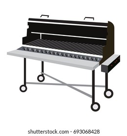 Isolated barbecue grill on a white background, Vector illustration
