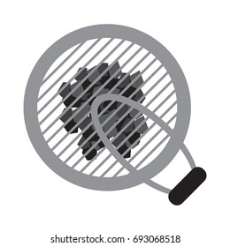 Isolated barbecue grill on a white background, Vector illustration