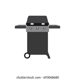 Isolated barbecue grill on a white background, Vector illustration