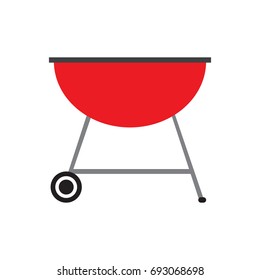 Isolated barbecue grill on a white background, Vector illustration