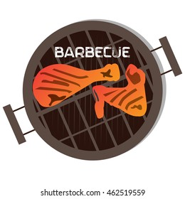 Isolated barbecue label, Vector illustration