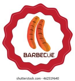 Isolated barbecue label, Vector illustration